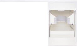 Style Line Тумба для умывальника подвесная Даллас 100 Люкс, белая PLUS эмаль – фотография-5